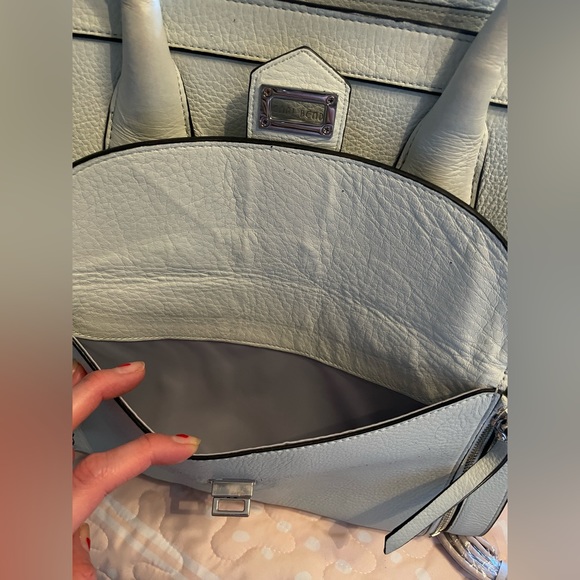 Henri Bendel Rivington Light Green Large Convertible Tote Rare - Picture 14 of 16